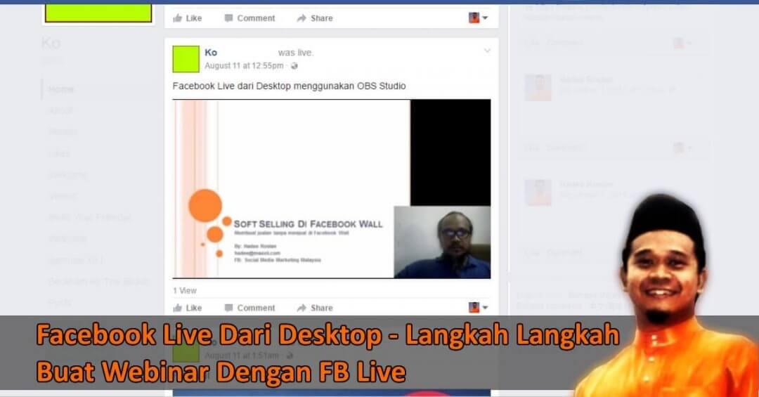 Facebook Live Dari Desktop