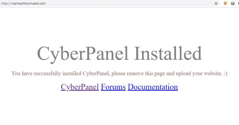 CyberPanel - Default Website Homepage