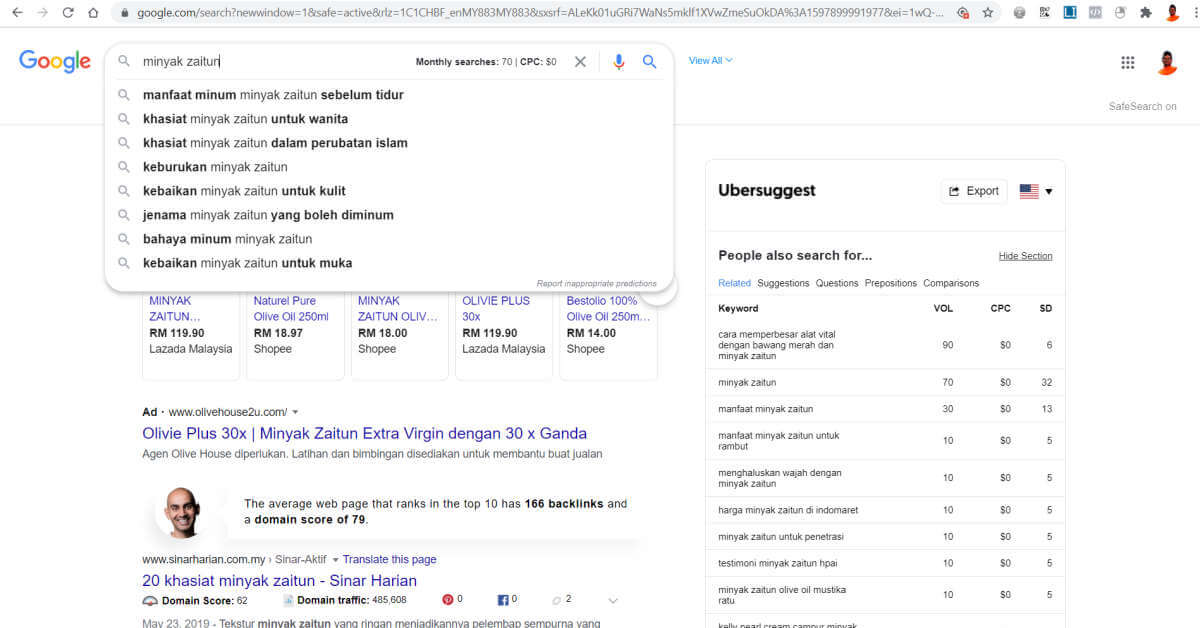 Ringkasan Cara Masuk Muka Pertama Google Search